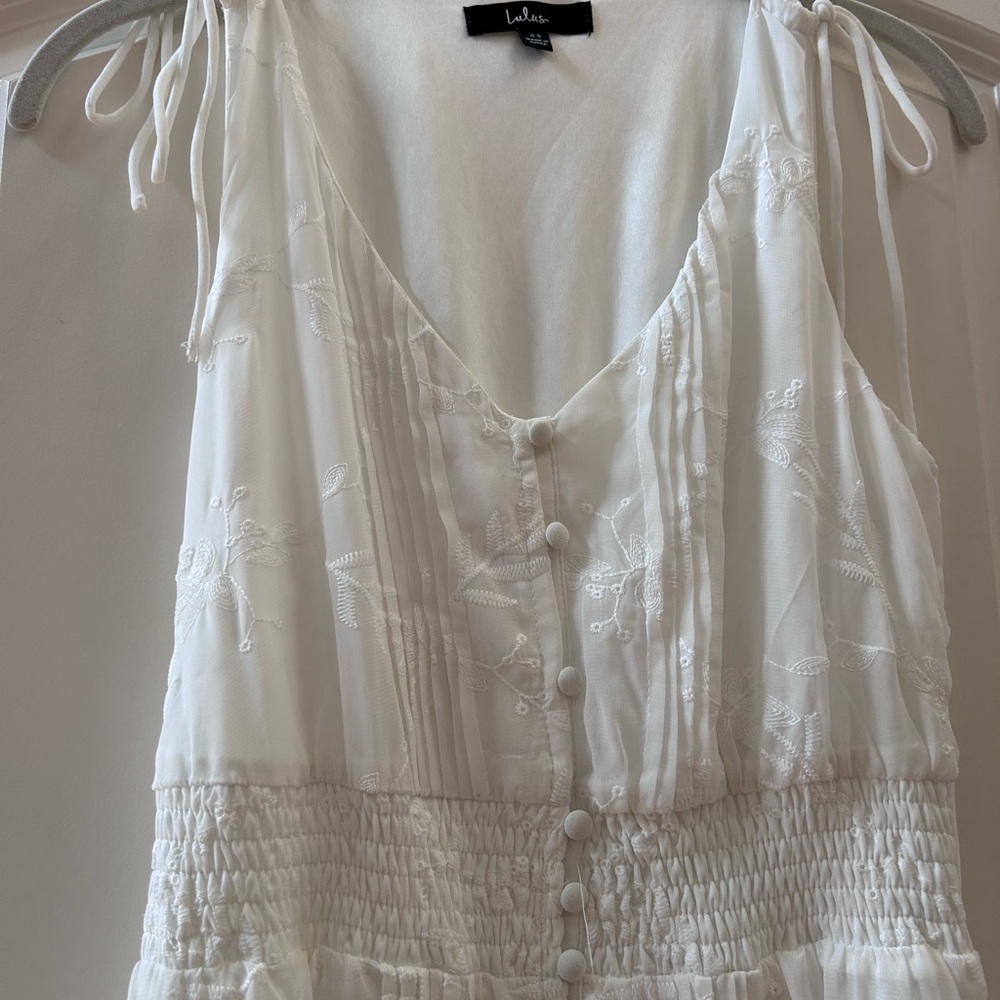 Lulus Time Well Spent Maxi Length Floral Embroidered Dress. Coastal. Cottage. - Picture 2 of 15